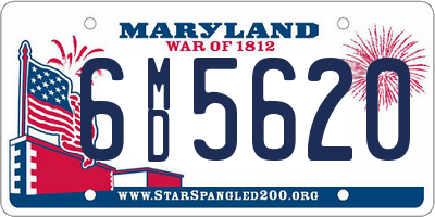 MD license plate 6MD5620