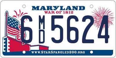 MD license plate 6MD5624