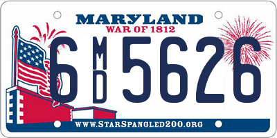 MD license plate 6MD5626