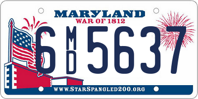 MD license plate 6MD5637