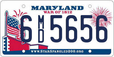 MD license plate 6MD5656