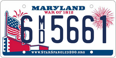 MD license plate 6MD5661