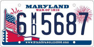 MD license plate 6MD5687
