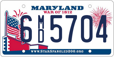 MD license plate 6MD5704