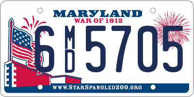 MD license plate 6MD5705