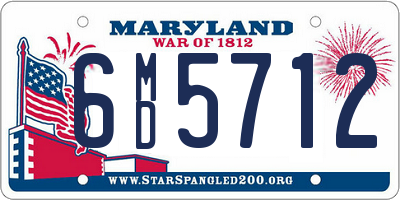 MD license plate 6MD5712