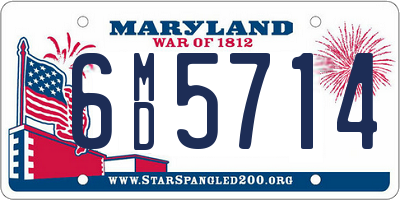 MD license plate 6MD5714