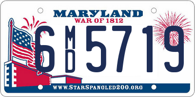 MD license plate 6MD5719