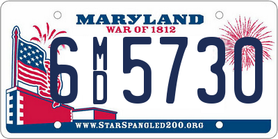 MD license plate 6MD5730
