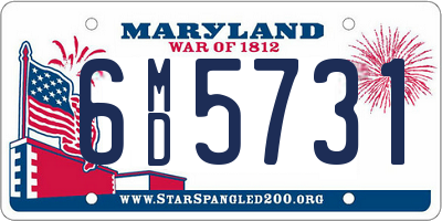 MD license plate 6MD5731