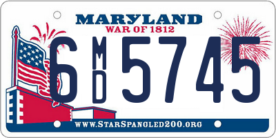 MD license plate 6MD5745