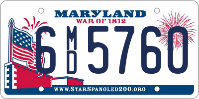 MD license plate 6MD5760