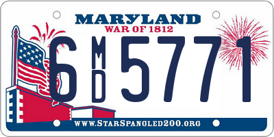 MD license plate 6MD5771