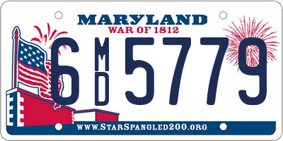 MD license plate 6MD5779