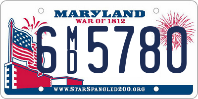 MD license plate 6MD5780