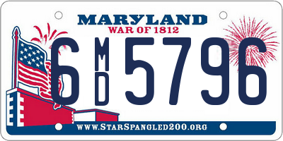 MD license plate 6MD5796