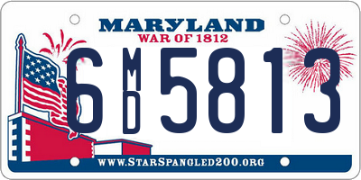 MD license plate 6MD5813