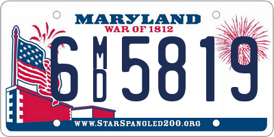MD license plate 6MD5819