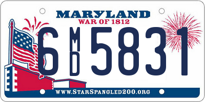 MD license plate 6MD5831