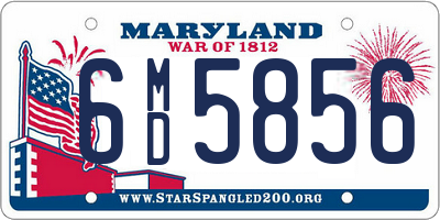 MD license plate 6MD5856