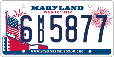 MD license plate 6MD5877