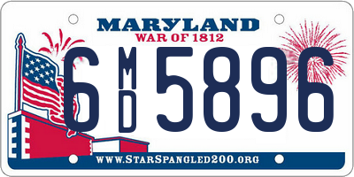 MD license plate 6MD5896