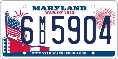 MD license plate 6MD5904
