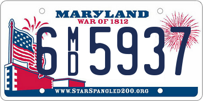 MD license plate 6MD5937