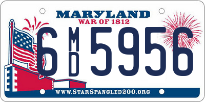 MD license plate 6MD5956