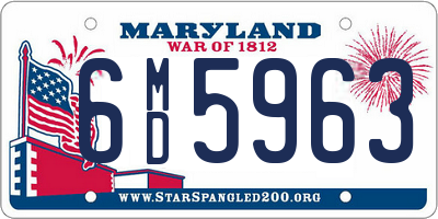 MD license plate 6MD5963