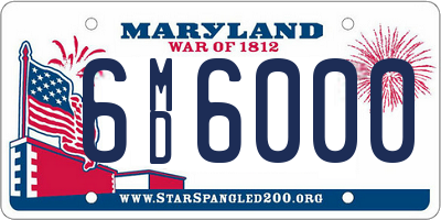 MD license plate 6MD6000