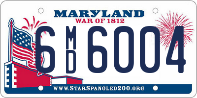 MD license plate 6MD6004