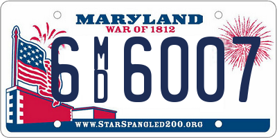MD license plate 6MD6007