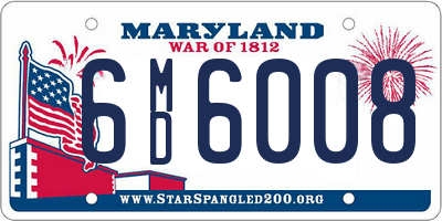 MD license plate 6MD6008