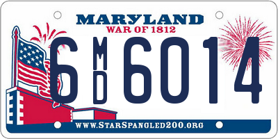 MD license plate 6MD6014