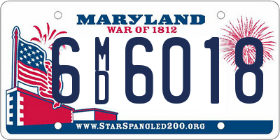 MD license plate 6MD6018