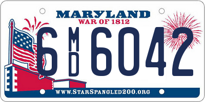MD license plate 6MD6042
