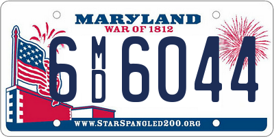 MD license plate 6MD6044