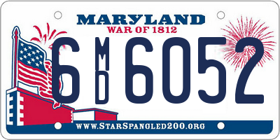 MD license plate 6MD6052