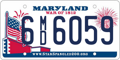 MD license plate 6MD6059