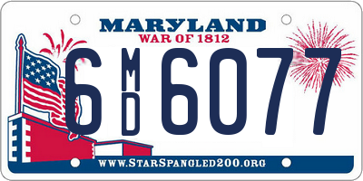 MD license plate 6MD6077