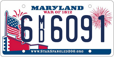 MD license plate 6MD6091