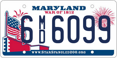 MD license plate 6MD6099