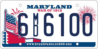 MD license plate 6MD6100