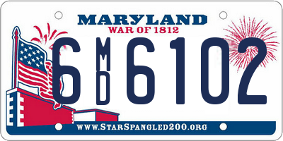 MD license plate 6MD6102