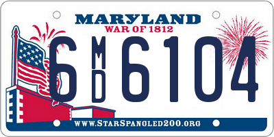 MD license plate 6MD6104