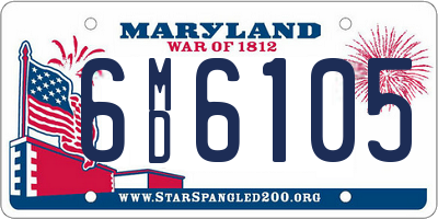 MD license plate 6MD6105