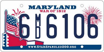 MD license plate 6MD6106