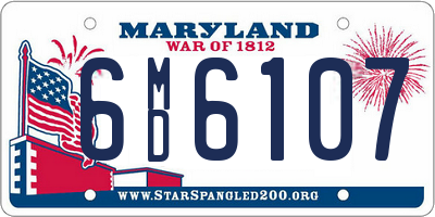 MD license plate 6MD6107