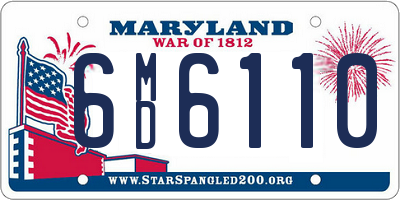 MD license plate 6MD6110